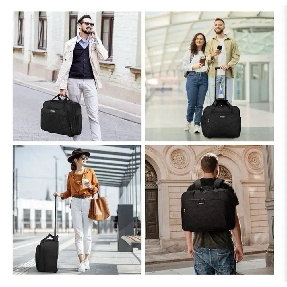 ROSECER Rolling Laptop Bag, 17.3 Inch Premium Laptop Briefcase with‎ Wheels New